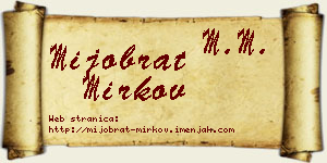 Mijobrat Mirkov vizit kartica